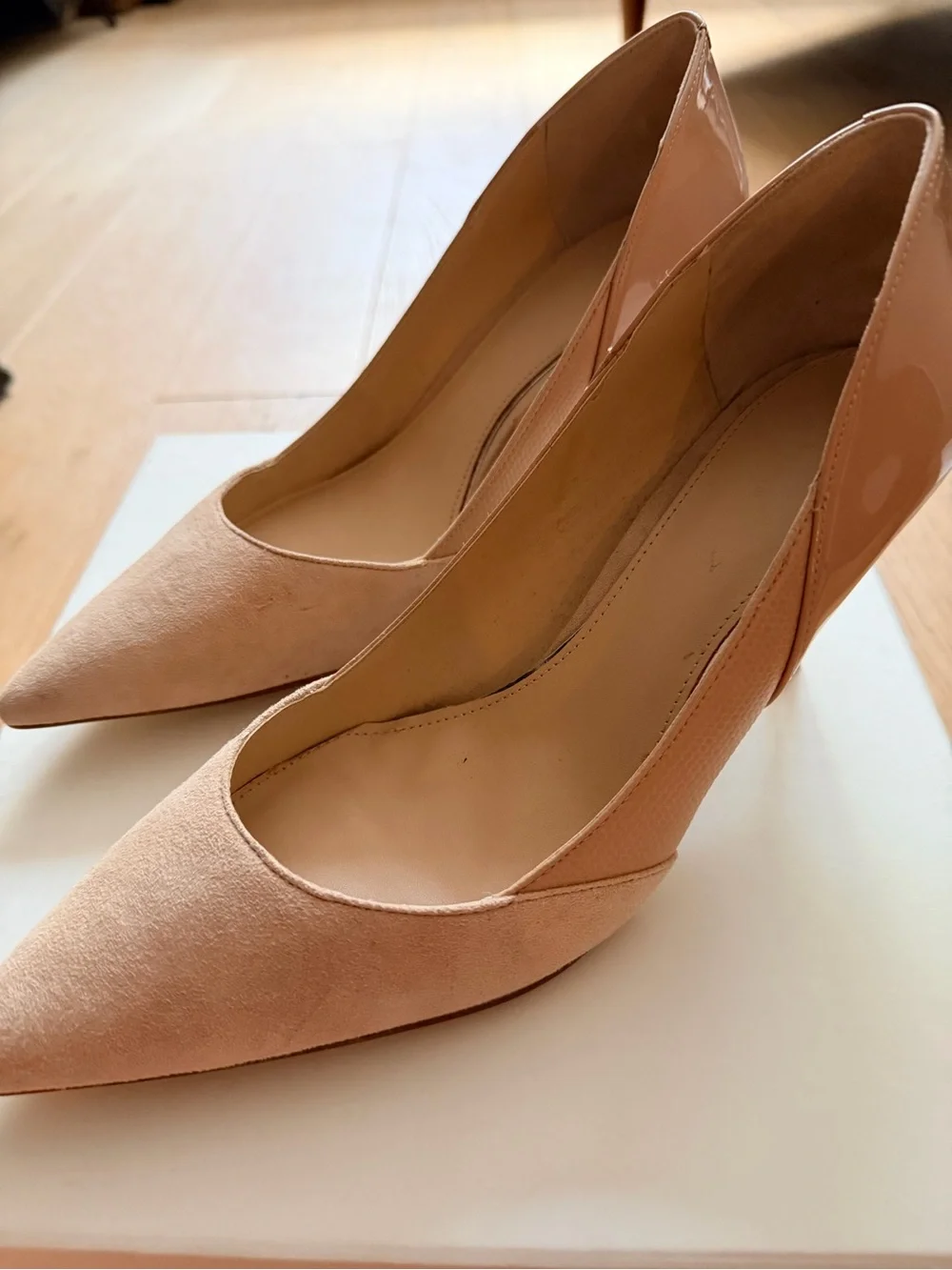 Zara Blush Nude Pointed-Toe Pumps S10/41